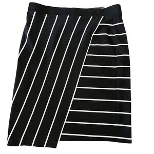 Ann Taylor Striped wrap knit skirt